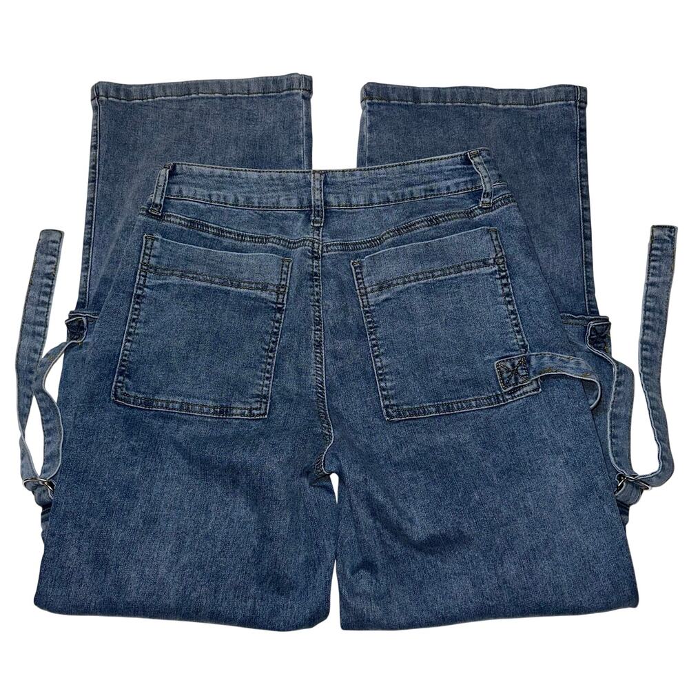 Fire & Rain Denim Women’s Size 11 High-Rise Wide-Leg Cargo Jeans Hanging Straps - Picture 7 of 7